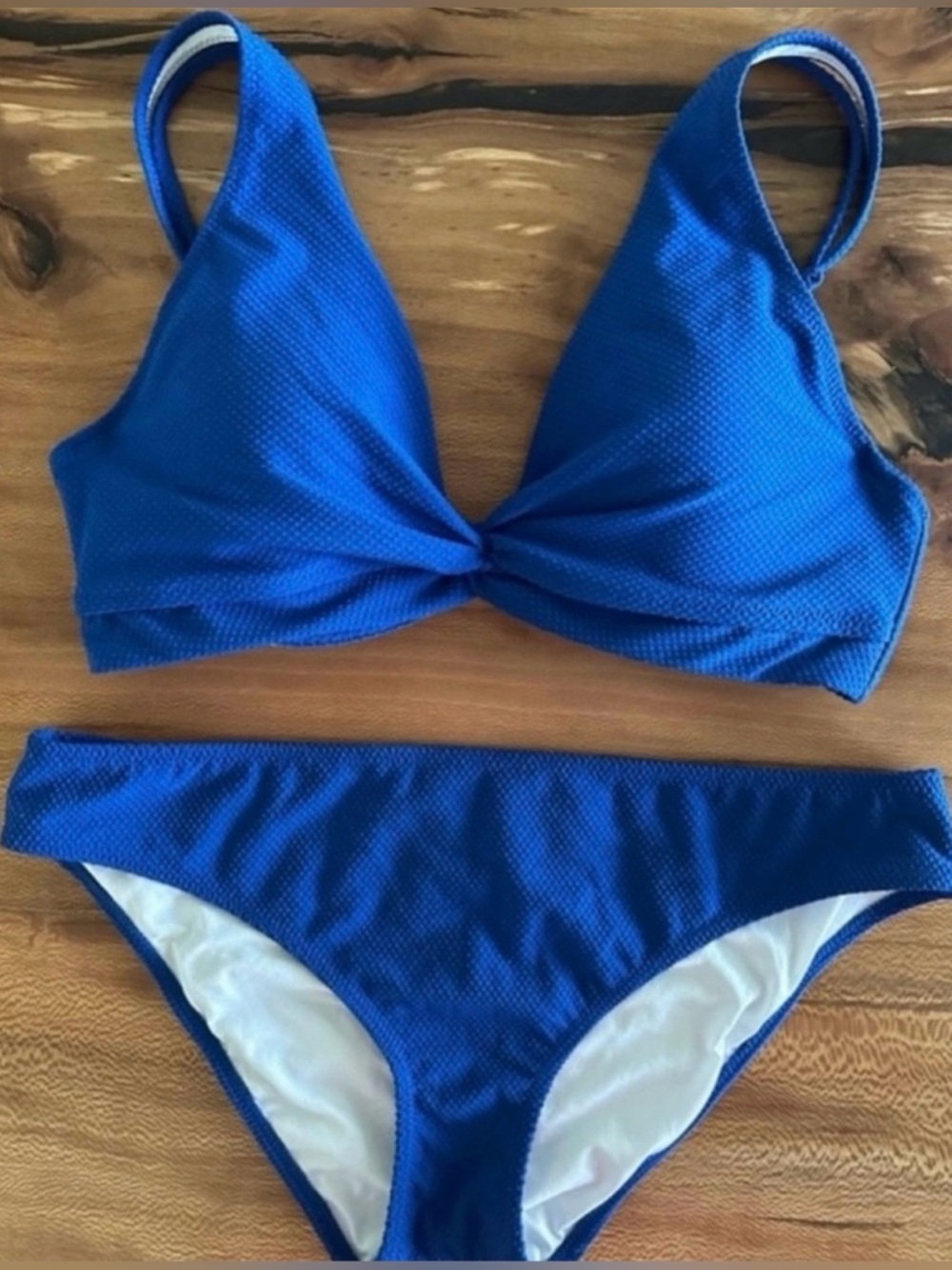 NWOT Shade & Shore Women's Blue Swim Top & Bottom 2 Piece | Size 34C
